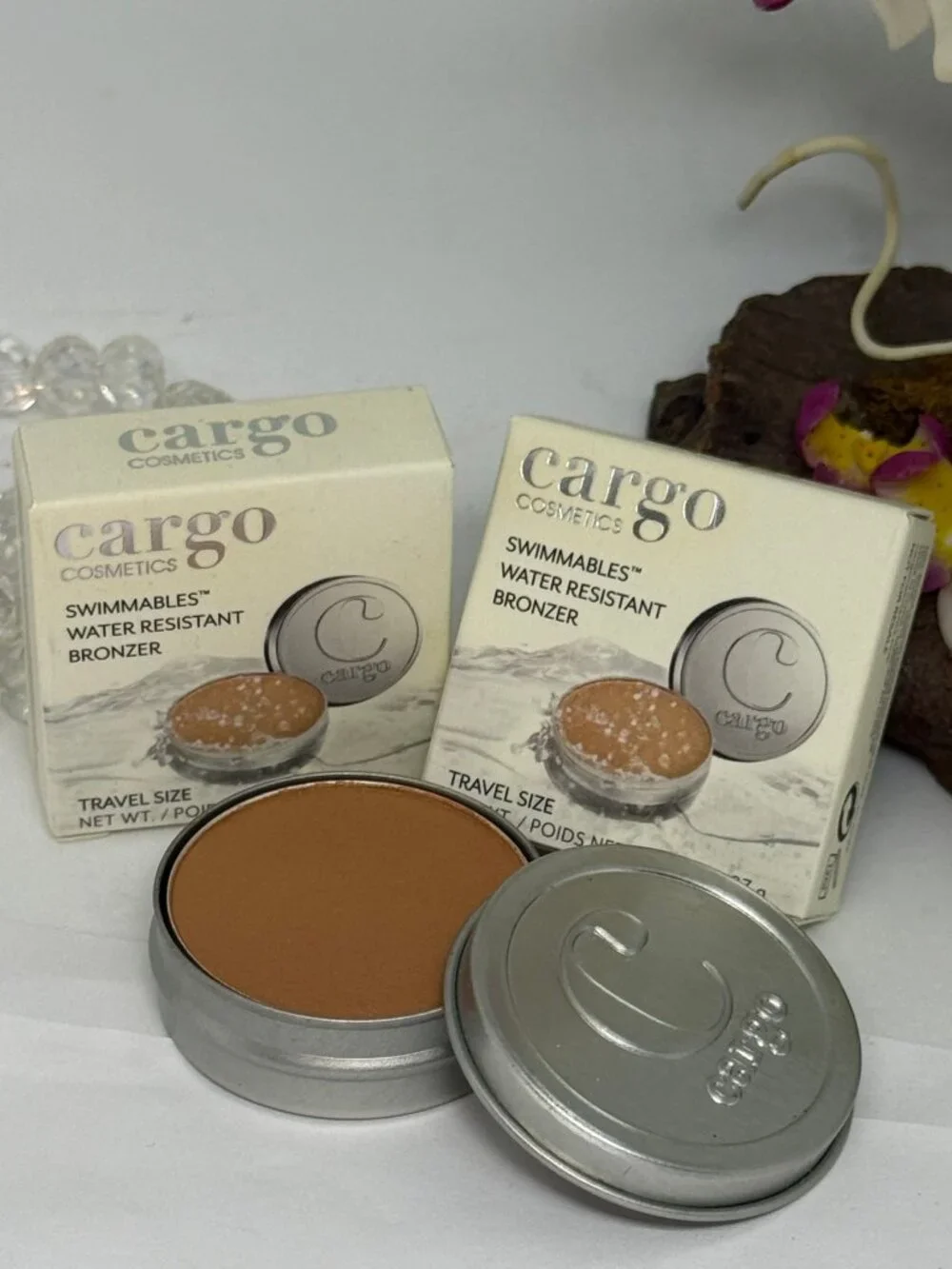 2x Cargo Cosmetics Swimmables Water Resistant Bronzer - .10 oz Travel Size - NIB